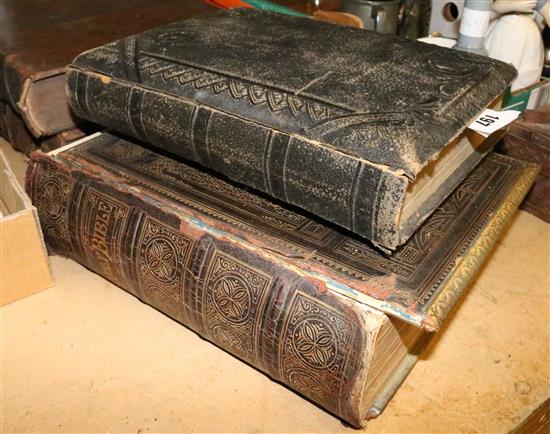 Two early volumes, a Victorian bible and an album of photos